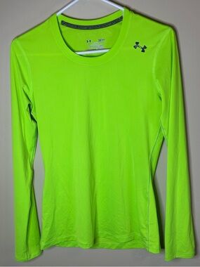 Under Armour Women’s SMALL High-Visibility Green Long Sleeve Performance Tee